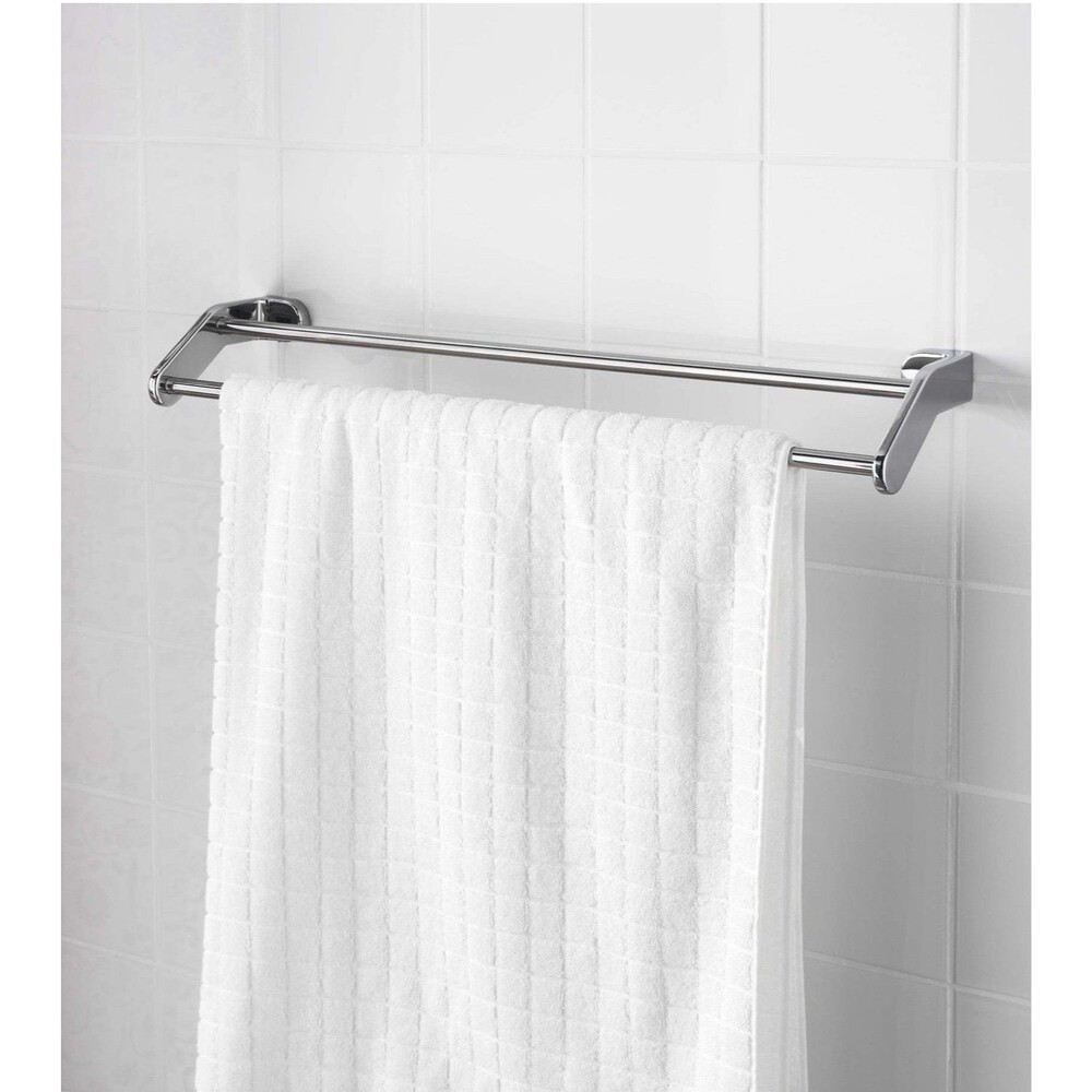 IKEA KALKGRUND Chrome Plated Double Towel Rod Rail